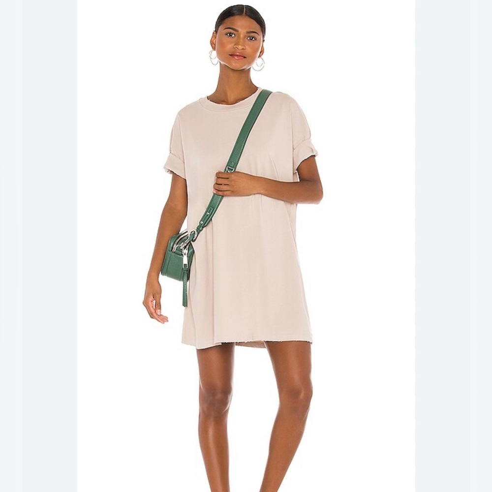 LNA oversized tshirt dress white pepper